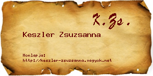 Keszler Zsuzsanna névjegykártya